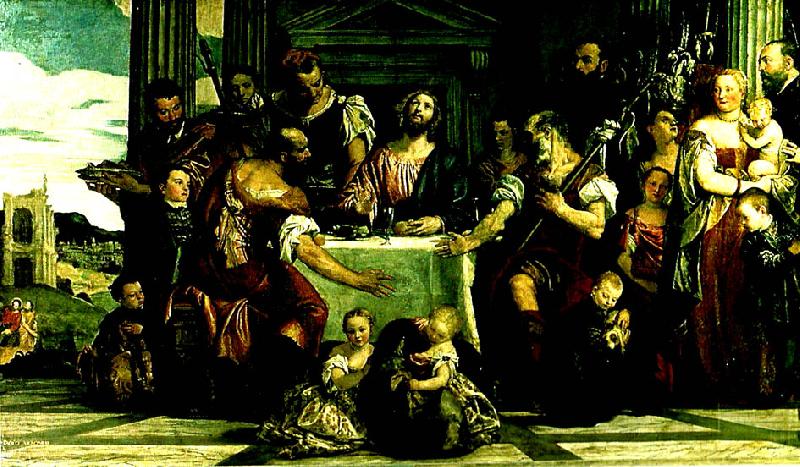 Paolo  Veronese supper at emmaus oil painting image